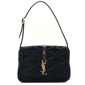 Saint Laurent YSL Monogram LE 5 à 7 Quilted Diamond Satin Shoulder Bag